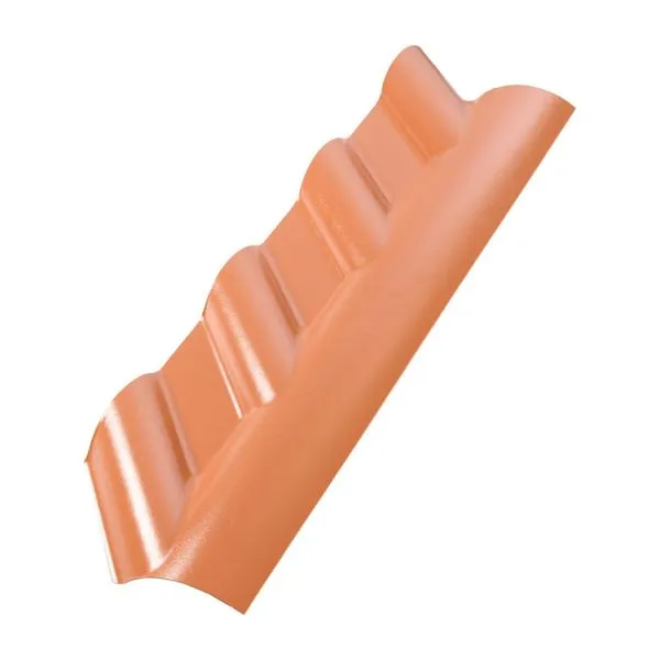 Cumeeira Espigão Inferior PVC Articulada Terracota 81x29cm Afort