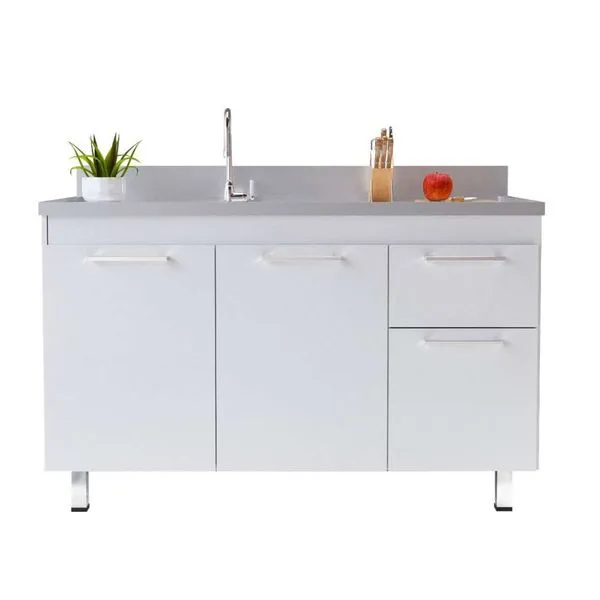Gabinete para Cozinha Lázio Desmontado 114x84,5x52cm MDF Cerocha Gabinete para Cozinha Lázio 114x84,5x52cm MDF Branco Desmontado