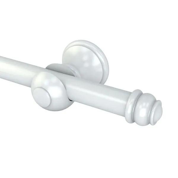 Kit Varão de Cortina sem Emenda Eco Europa Branco Belchior Kit Varão de Cortina 19mmx2,00m sem Emenda Eco Europa Branco