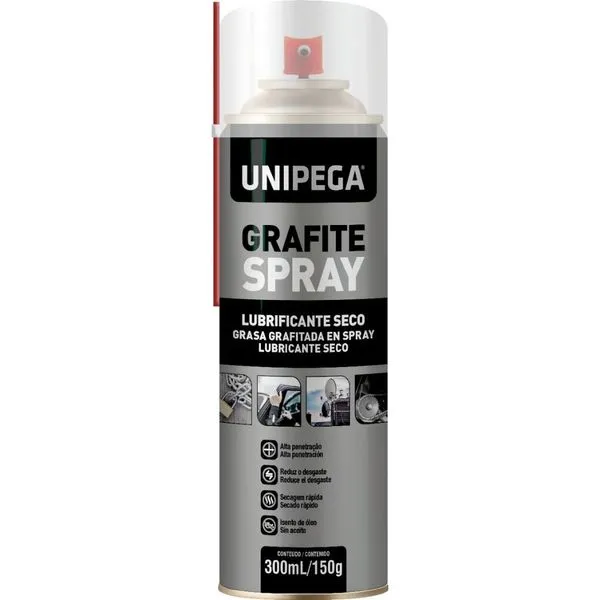 Grafite Spray Lata 300ml/ 150g Unipega Grafite Spray Lata 300ml/150g Unipega