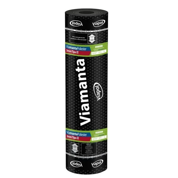 Manta Asfáltica Poliéster Viamanta 3mm 10m Viapol Manta Asfalt Poliester Viamanta 3mm 10m Viapol Lajes e Telhados