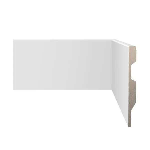 Rodapé Poliestireno Liso Biancogres Rodapé Poliestireno Branco Liso 15x1,3x240cm