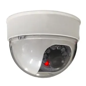 Câmera Falsa Mini Dome LED Bivolt Pristalme Câmera Falsa Led Mini Dome 3 Polegadas Branca Bivolt
