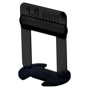 Espaçador para Nivelamento Clip Slim Eco Preto Promax Espaçador para Nivelamento Clip Slim Eco Preto 1mm c/ 500 Peças Promax