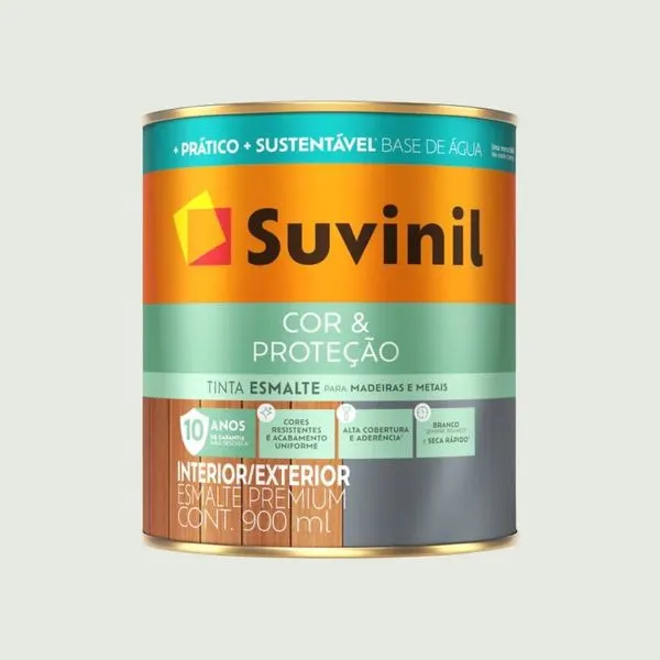 Esmalte Premium Base Água Acetinado Cor e Proteção Gelo Suvinil Esmalte Premium Base Água Acetinado Cor e Proteção Gelo 0,9L Suvinil