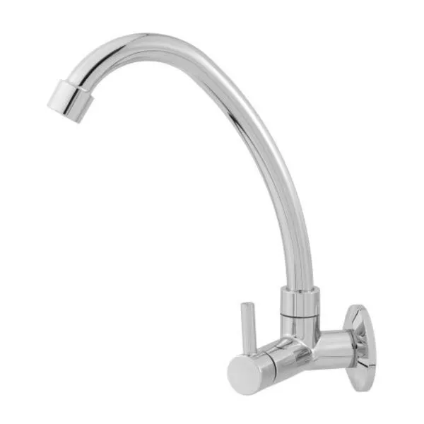 Torneira para Cozinha Parede 1/4V Bica Alta Cromada 2060 C60 ABS Higo Plast Torneira para Cozinha Parede 1/4V Bica Alta Cromada 2060 C60 ABS