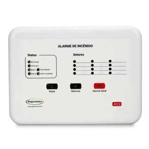 Central de Alarme de Incêndio Convencional 12 Setores Segurimax Central de Alarme de Incêndio Convencional 12V - 12 Setores
