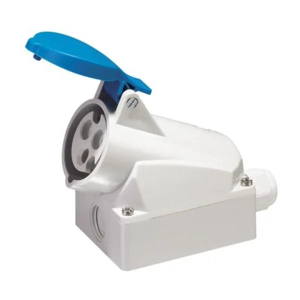 Tomada Industrial de Sobrepor 3 Pólos TSW Weg Tomada Industrial de Sobrepor 3 Pólos 16A 6H 200/250V TSW-16P3H6E57