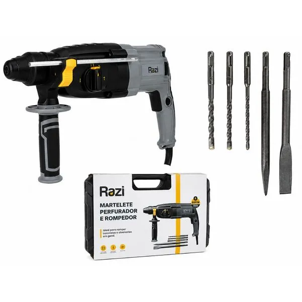 Martelete Perfurador Rompedor SDS 3J 800W Razi Martelete Perfurador Rompedor SDS-Plus 3,0J 800W 5,1kg 30234 127V Razi