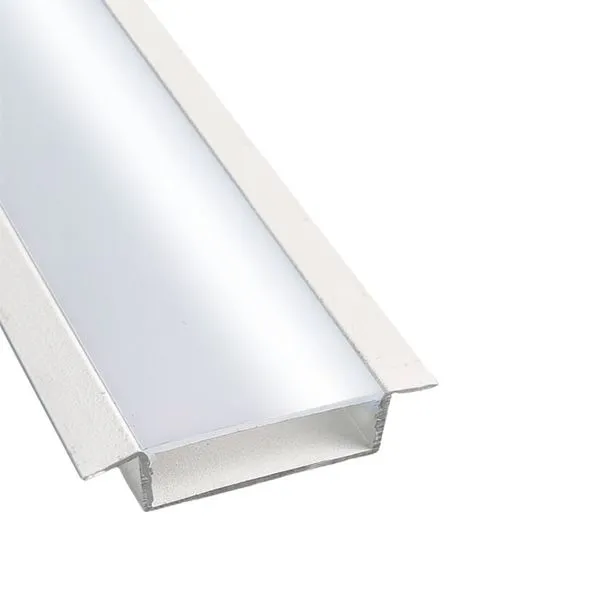 Perfil de Embutir 40mm em Alumínio Fita de LED com 3 Metros Itamonte Perfil de Embutir 40x10mm em Alumínio Branco com 3 Metros