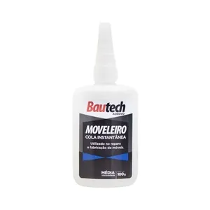 Adesivo Instantâneo para Moveleiro 100g Bautech Cola Instantânea para Moveleiro 100g Bautech