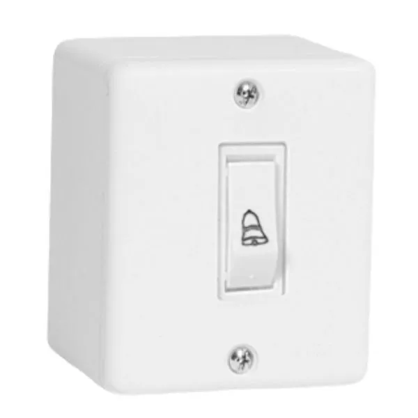 Conjunto de Sobrepor Pulsador para Campainha Box Ilumi Conjunto de Sobrepor Pulsador para Campainha Branco Box