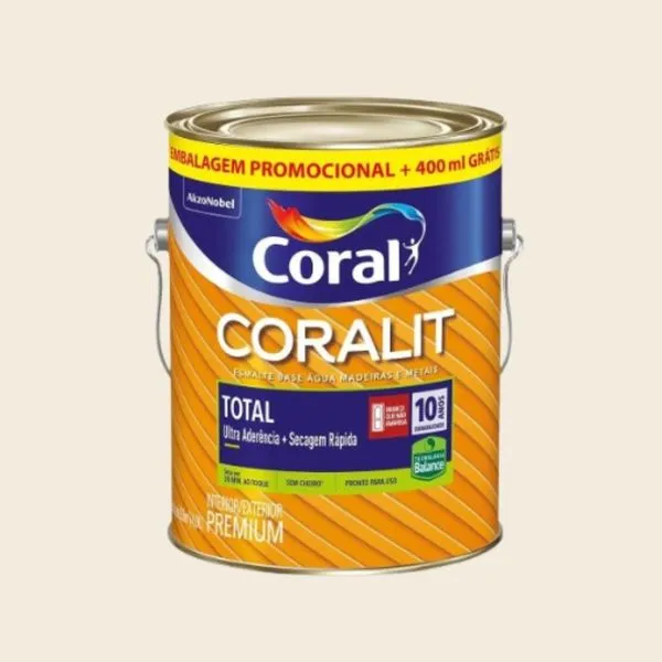 Esmalte Premium Base Água Acetinado Coralit Branco 4L Coral