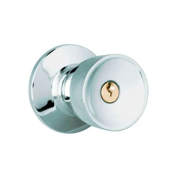 Fechadura Externa Tubular 90MM Tulipa Inox Polido