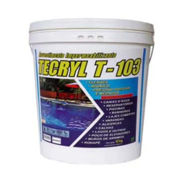 Manta Líquida Acrílica Impermeabilizante T103 Branca Tecryl Manta Líquida Acrílica Impermeabilizante T103 Branca 12Kg Tecryl