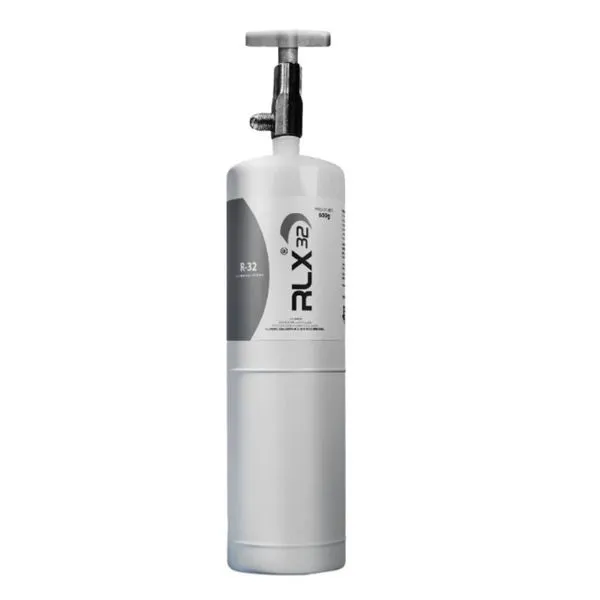 Gás Refrigerante R32 Cilindro 650g com Válvula e sem Manopla RLX Gás Refrigerante R32 Cilindro 650g com Válvula e sem Manopla