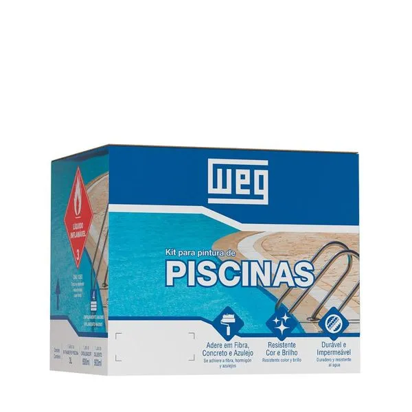 Tinta Premium PU Brilhante para Piscina 4,5L Weg Tinta Premium PU Brilhante para Piscina Azul 4,5L Weg