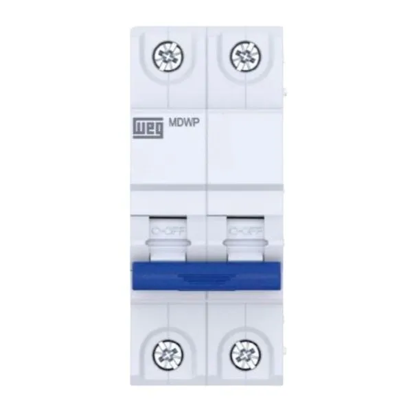 Mini Disjuntor Bipolar 63A Curva C Weg Mini Disjuntor Bipolar 63A MDW-P Curva C 3KA Weg