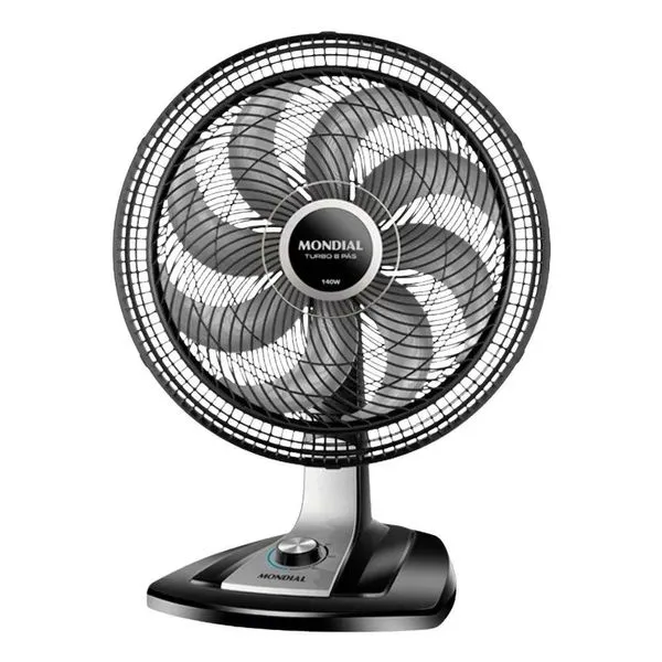Ventilador de Mesa Super Turbo com 8 Pás 40cm 140W Mondial Ventilador de Mesa Super Turbo Preto com 8 Pás 40cm 140w 220V