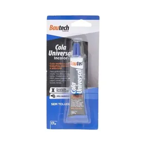 Adesivo Instantâneo Universal Incolor 17g Bautech Cola Universal Incolor 17g Bautech
