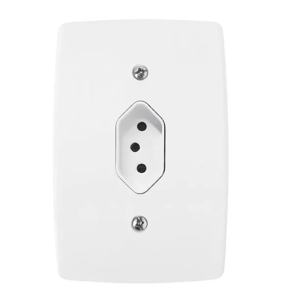 Conjunto Tomada 2P+T 20A 4x2 Finesse B.Lux Conjunto Tomada 2P+T 20A/250V 4x2 Branco Finesse