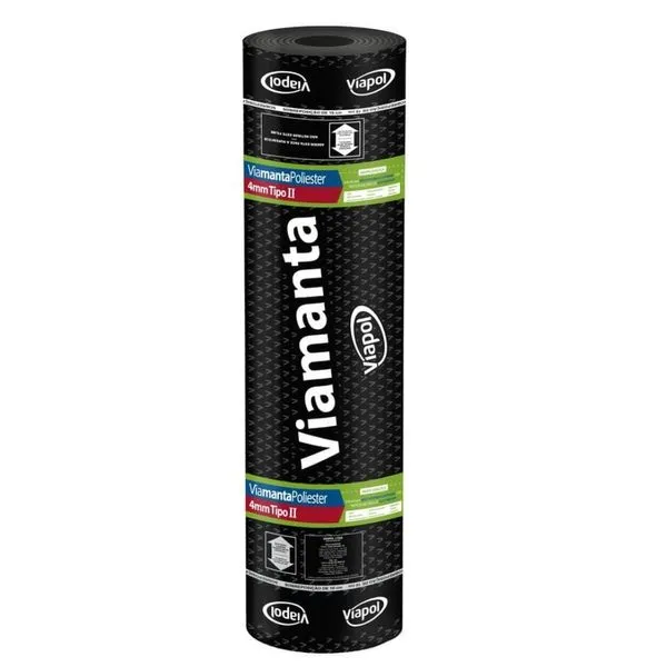 Manta Asfáltica Poliéster Viamanta 4mm 10m Viapol Manta Asfalt Poliester Viamanta 4mm 10m Viapol Lajes e Telhados