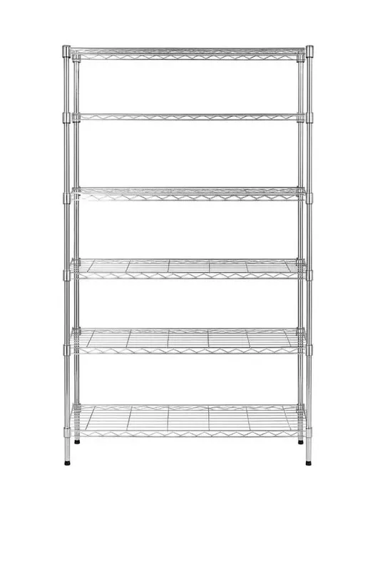 Estante de Metal Aço Cromado 180x90x35cm 300kg 5 Prateleiras Kian Estante de Metal Aço Cromado 180x90x35CM 300Kg 5 Prateleiras