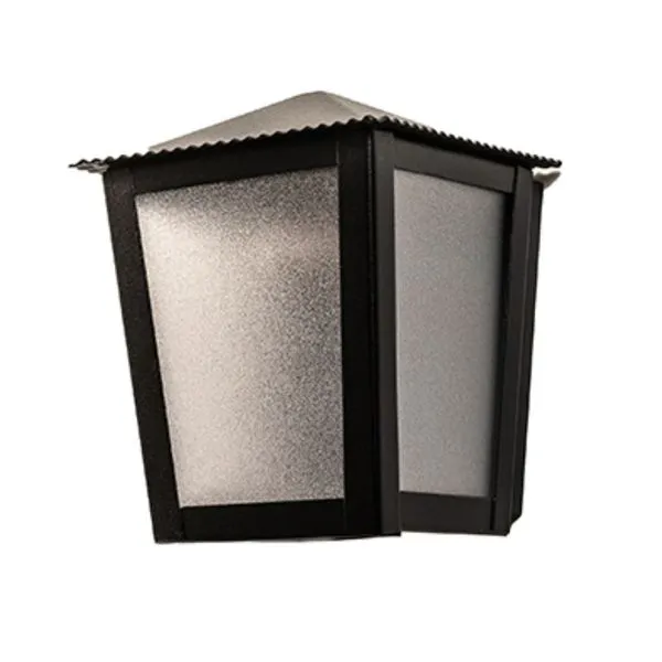 Arandela Colonial Quadrada em Aço Fosfatizado para 1 Lâmpada E27 Ideal Arandela L15B Colonial Quadrada Aço Fosfatizado Preto 1 Lâmpada E27
