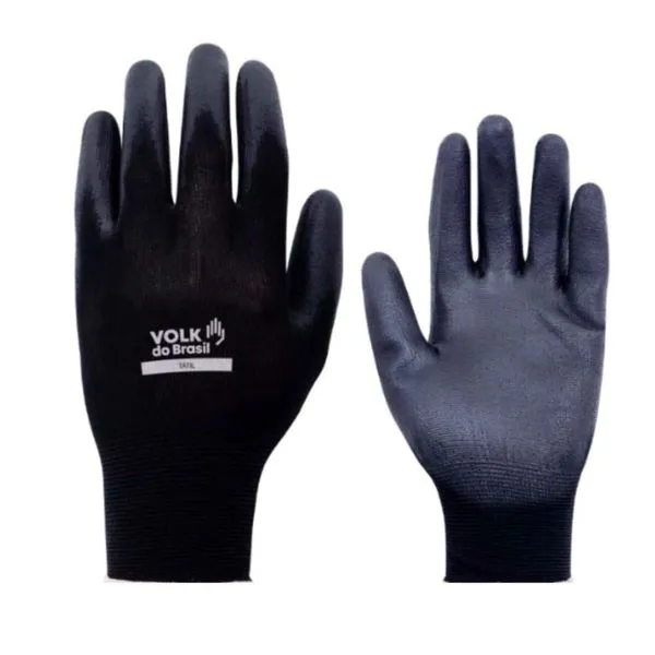 Luva de Segurança Tátil Preto Volk Luva Segurança Tátil Black Preto Tam M Ca30916 Volk