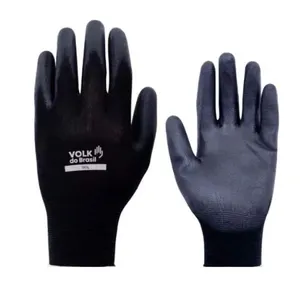 Luva de Segurança Tátil Preto Volk Luva Segurança Tátil Black Preto Tam M Ca30916 Volk