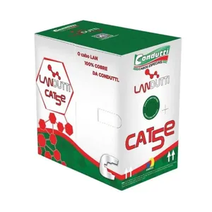 Cabo de Rede UTP CAT5E 4Px24AWG 100MHz CMX Azul 305 Metros Condutti Cabo de Rede UTP CAT5E 4Px24AWG 100MHz CMX Azul Condutti Caixa 305m