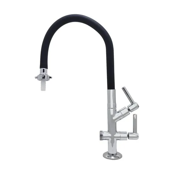 Torneira Tanque/Jardim Mesa Bica Longa Flexível com Bico Preto Bognar Torneira para Tanque/Jardim Mesa Longa Flexível com Bico C29 Preto
