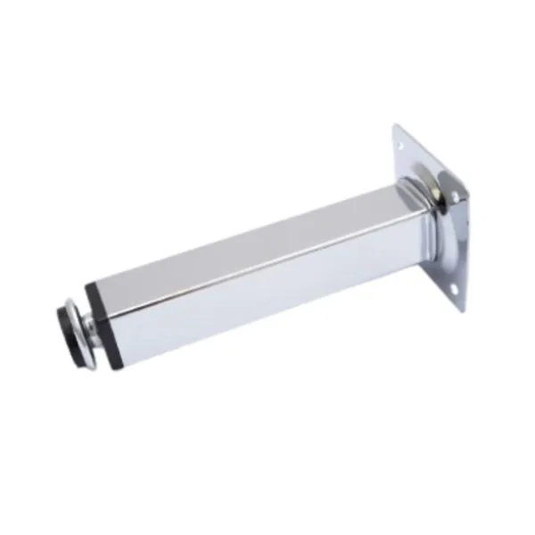 Pé Quadrado para Móveis com Regulagem Cromado Jomarkits Pé Quadrado para Móveis com Regulagem 100mm Cromado