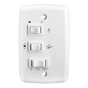 Controle Ventilador de Teto Embutir 1 Lâmpada com Capacitor Rima Controle Ventilador Teto 1 Lâmpada Branco Embutir com Capacitor 220V