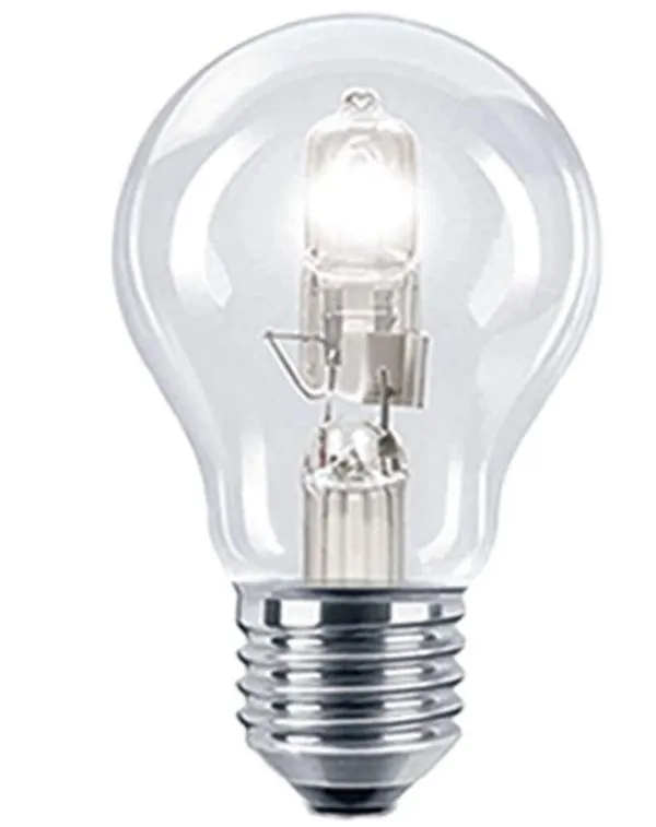 Lâmpada Halógena Bulbo A60 Luz Amarela E27 FoxLux Lâmpada Halógena Bulbo A60 100W E27 2160 Lúmens Luz Amarela 127V