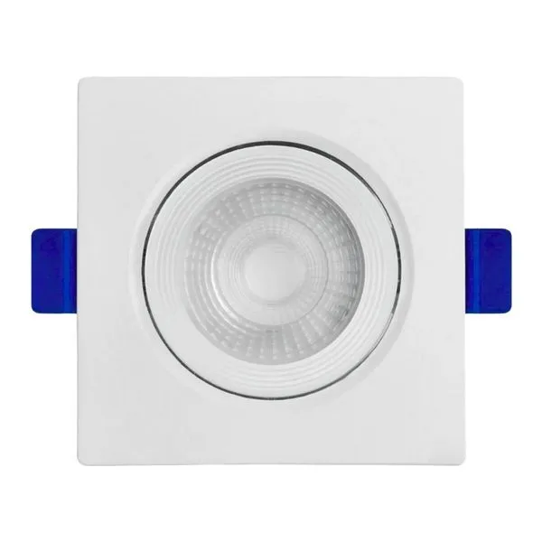 Spot LED de Embutir Eco Quadrado Branco 3W Bivolt Black&Decker Spot de Led de Embutir Quadrado Branco Eco 3W 240 Lúmens Luz Branca