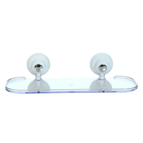 Porta Shampoo Reto para Banheiro 36x20cm ABS Plástico Branco Toralf