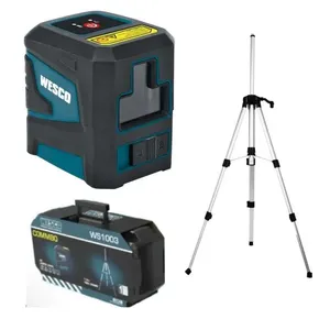 Combo Nível a Laser Verde 15m e Tripé WS8915K+WS9972 Wesco Combo nível a laser Verde 15 Metros e Tripé WS8915K+WS9972 Wesco