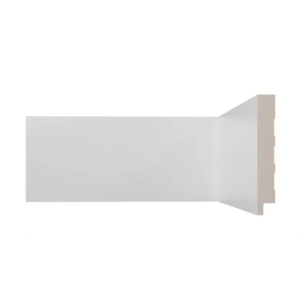 Rodapé Poliestireno Liso Vinil Forte Rodapé Poliestireno Branco Liso 10x1,5x240cm