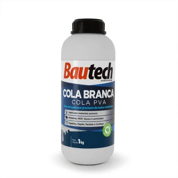 Cola PVA Branco 1Kg Cola Branca PVA 1Kg