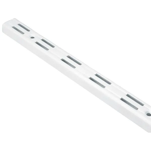 Trilho para Prateleira Duplo Encaixe Branco Trilho para Prateleira Duplo Encaixe 200cm Branco