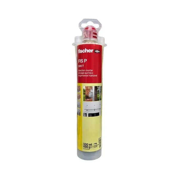 Chumbador Químico Bicomponente Carga Leve e Média 300ml Fischer Chumbador Químico Bicomponente Carga Leve e Média 2 Aplicadores 300ml