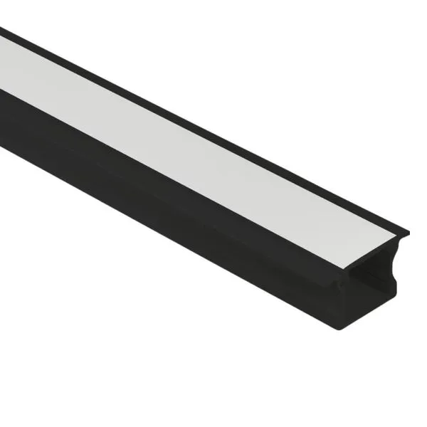 Perfil de Sobrepor 17mm em Alumínio Fita de LED com 3 Metros Itamonte Perfil de Sobrepor 17x7mm em Alumínio Preto com 3 Metros