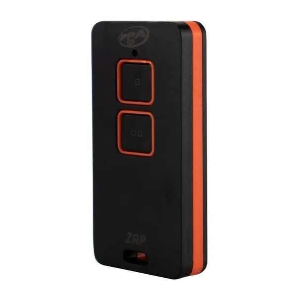 Controle Remoto ZAP 433,93MHz 2 Canais e 2 Botões PPA Controle Remoto Zap 433,93MHz 2 Canais e 2 Botões Preto e Laranja PPA