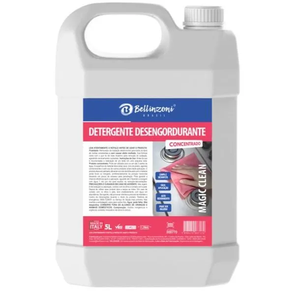 Detergente Concentrado Desengordurante Magic Clean 5L Bellinzoni