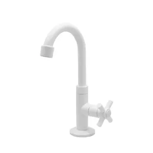 Torneira para Banheiro Mesa 1/4V Bica Média Branco 1195 C31 DN15-20
