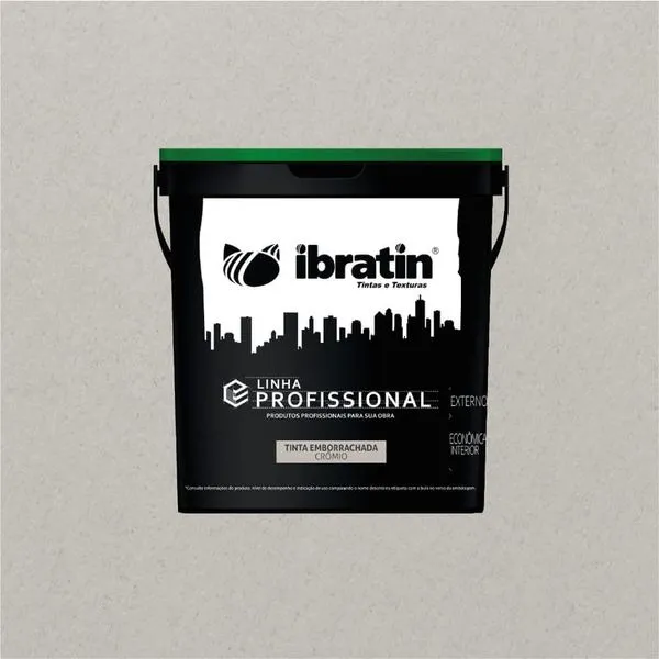 Tinta Acrílica Fosco Emborrachada PRO 15L Ibratin Tinta Acrílica Fosco Emborrachada PRO Crômio 15L Ibratin