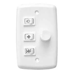 Controle Ventilador de Teto Embutir 1 Lâmpada com Reversão Rima Controle Ventilador Teto 1 Lâmpada Branco Embutir com Reversão