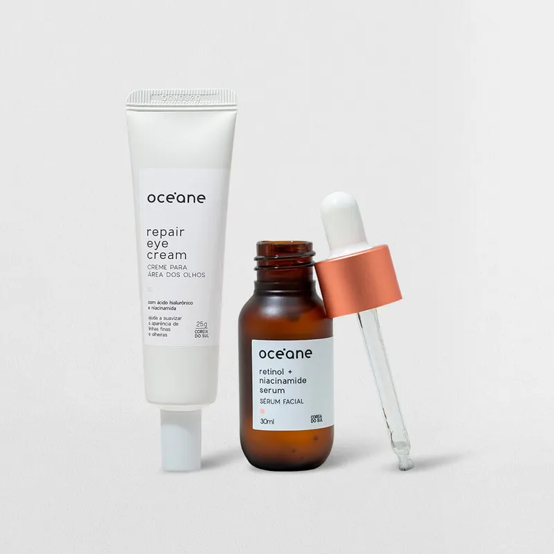 Kit Dupla Niacinamida - Sérum Retinol e Niacinamida + Creme para Área Dos Olhos (2 Produtos)