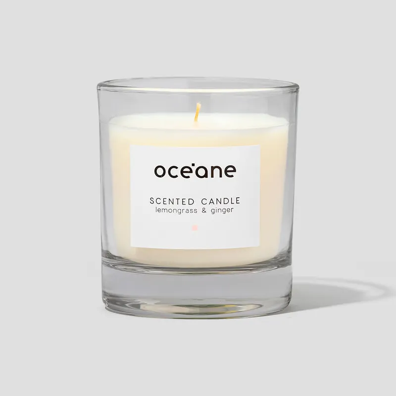 Vela Aromatizada de Capim Limão e Gengibre - Scented Candle 180g
